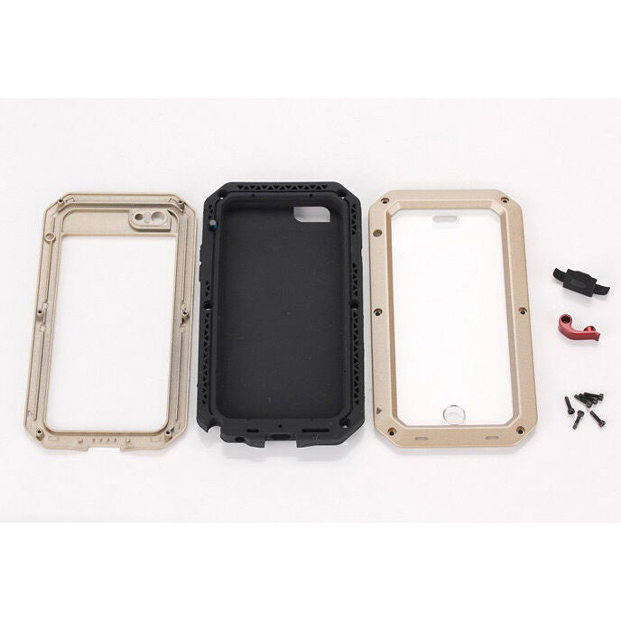 Waterproof Shockproof Aluminum Metal Glass Case Cover for iPhone 6 & 6 Plus