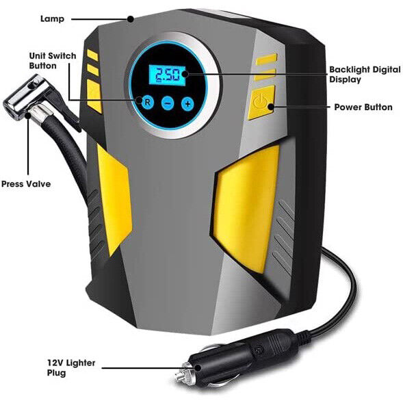 Tire Inflator Car Air Pump Compressor Electric Portable Auto 12V Volt 150 PSI