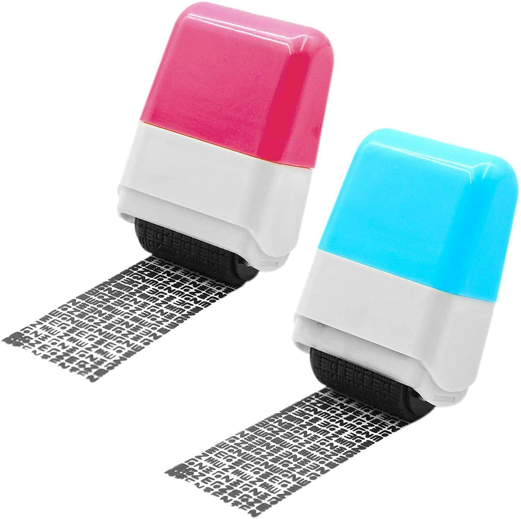 2x Identity Theft Protection Roller Stamp Guard ID Privacy Confidential Data