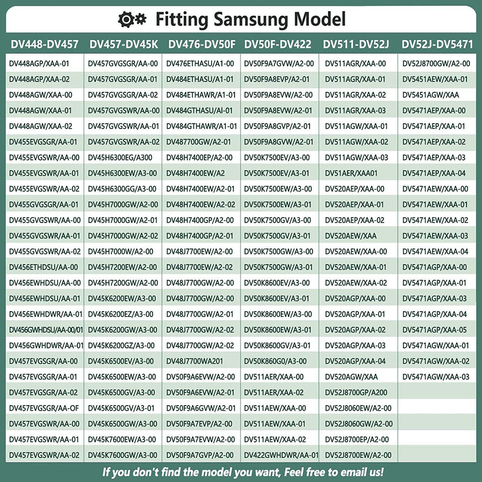 For Samsung Dryer Repair Kit DC97-16782A Roller 6602-001655 Belt DC93-00634A