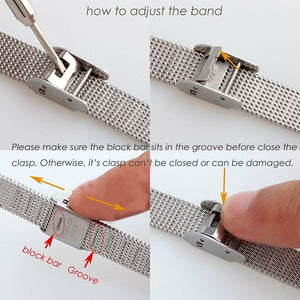 Milanese Stainless Steel Mesh Watch Band Bracelet Strap w/ Clasp for Fitbit Alta