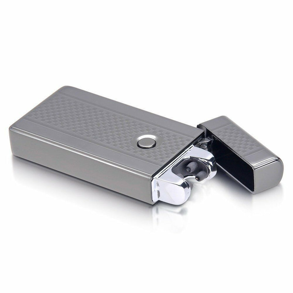 Dual Arc Electric USB Lighter Rechargeable Plasma Windproof Flameless Cigarette