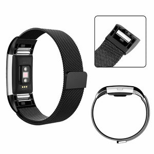 Stainless Steel Metal band Wrist Watch Strap Bracelet Clasp For Fitbit Charge 2