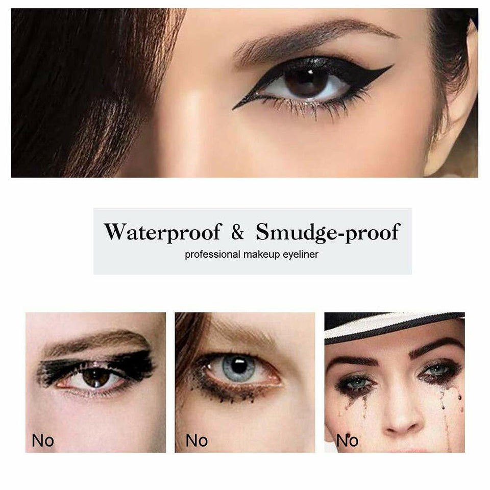 Winged Liquid Eyeliner Stamp Long Lasting Waterproof Smudgeproof Eye Makeup Pen