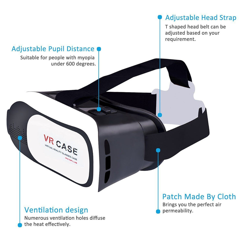 Virtual Reality VR Headset 3D Glasses With Remote for Android IOS iPhone Samsung