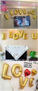 16" Silver Gold Letter Number Foil Balloon Wedding Celebration Party Decor
