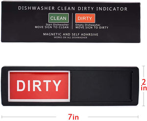 Clean Dirty Dishwasher Magnet Non-Scratch Magnetic Black Signage Indicator Sign