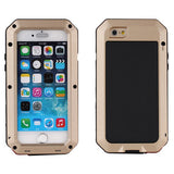 Waterproof Shockproof Aluminum Metal Glass Case Cover for iPhone 6 & 6 Plus