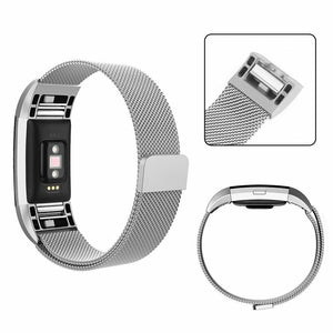 Stainless Steel Metal band Wrist Watch Strap Bracelet Clasp For Fitbit Charge 2