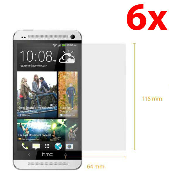 6X HD Clear LCD Screen Protector Cover Guard Film For HTC One M7