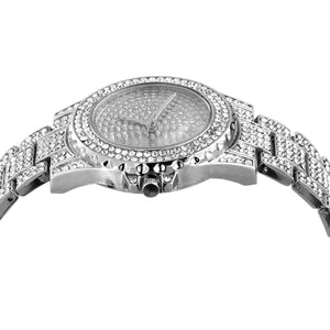 Luxury Mens 14k Gold Tone Iced out Simulated Lab Diamond Hip Hop Rapper Watch