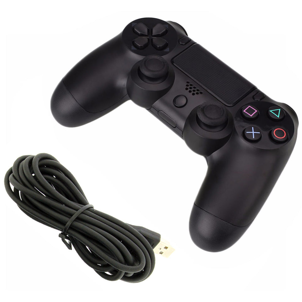Wired Game Controller For Sony PS4 Playstation 4 Console USB Wired connection Gamepad, Black